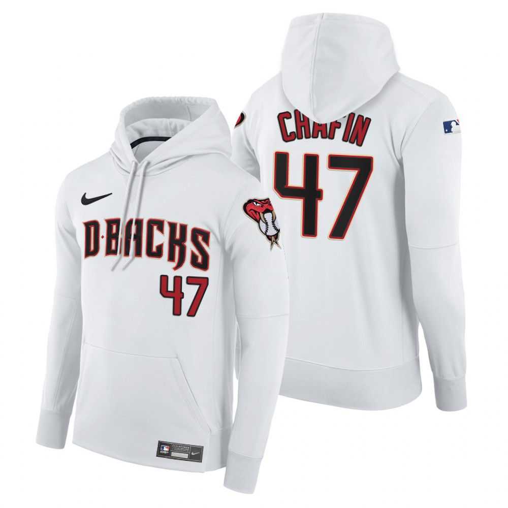 Men Arizona Diamondback 47 Chafin white home hoodie 2021 MLB Nike Jerseys